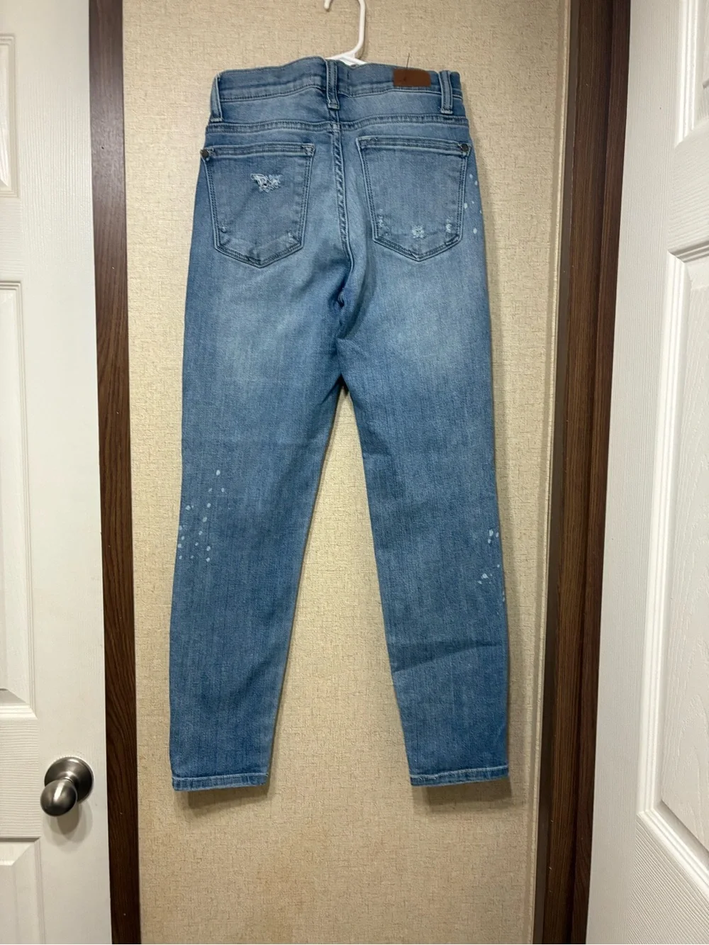 Judy Blue Light Blue Distressed Skinny Jeans